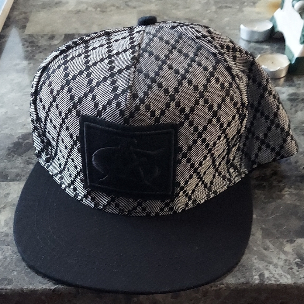 Black and Gray Patterned Cap